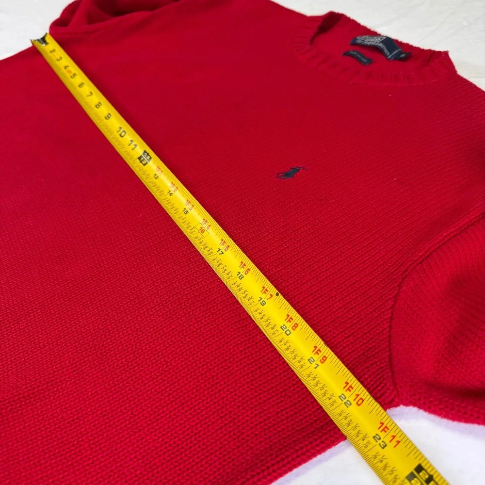 Vintage Polo Ralph Lauren Crew Neck 100% Cotton Knit Sweater Men's Med Hong Kong